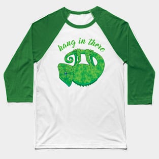 Hang In There Magical Chameleon Baseball T-Shirt
